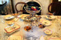 Table decorations in dining room at Chatillon-DeMenil Mansion. St. Louis, MO.