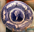 Thomas Jefferson souvenir plate with expo buildings from 1904 St. Louis World's Fair at Chatillon-DeMenil Mansion. St. Louis, MO.