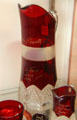 Ruby flash glass souvenir pitchers from 1904 St. Louis World's Fair at Chatillon-DeMenil Mansion. St. Louis, MO.