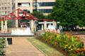 Gateway Plaza park gardens. St Louis, MO.