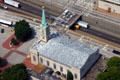 St Louis Old Cathedral seen from Gateway Arch viewing level. St Louis, MO.