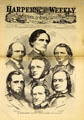 Harper's Weekly cover of seceding Mississippi Delegation in Congress at Jefferson Barracks. St. Louis, MO