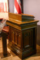 Lectern used by Winston Churchill for his "Sinews of Peace" lecture at Winston Churchill Memorial & Library at Westminster College. Fulton, MO.