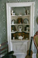 Becky Thatcher House parlor book & china case at Mark Twain Boyhood Home & Museum. Hannibal, MO.