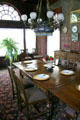 Dining room in Rockcliff Mansion. Hannibal, MO.