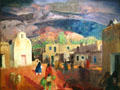 Pueblo Tesuque, No. 2 painting by George Wesley Bellows at Nelson-Atkins Museum. Kansas City, MO.