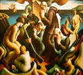 Prayer painting of American Historical Epic series by Thomas Hart Benton at Nelson-Atkins Museum. Kansas City, MO.