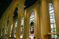 Stained glass windows at Kansas City Cathedral. Kansas City, MO.