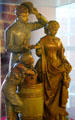 Taking Oath & Drawing Rations plaster sculpture by John Rogers show woman taking oath of loyalty to Union to receive food for children at 1859 Jail Museum. Independence, MO.