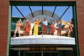 Black community graphics over entrance of American Jazz Museum. Kansas City, MO.