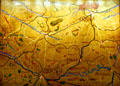 One of battlefield maps murals at Liberty Memorial. Kansas City, MO.