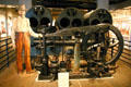 Arabia's water pumps to feed water to boilers at Steamboat Arabia Museum. Kansas City, MO.
