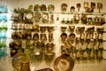 Tin ware found in wreck at Steamboat Arabia Museum. Kansas City, MO.