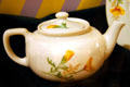 Santa Fe California Poppy pattern teapot at rail Museum at Kansas City Union Station. Kansas City, MO.