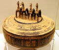 Late Geometric pottery horse pyxis from Athens, Greece at University of Missouri Museum of Art & Archaeology. Columbia, MO