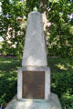 Thomas Jefferson obelisk grave marker from Monticello moved to the University of Missouri in 1885. Columbia, MO.