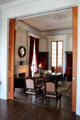 Parlor seen through pocket doors at Beauvoir. Biloxi, MS.