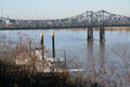 Isle of Capri riverboat casino & US Highway 65 Bridge over Mississippi River. Natchez, MS.