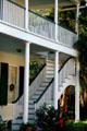 Outdoor staircase of Griffith-McComas House. Natchez, MS.