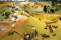 Model of Confederate & Federal lines at Vicksburg in Battlefield Museum. Vicksburg, MS