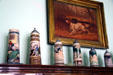 Bier stein collection in Copper King Mansion. Butte, MT.