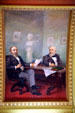 Signing the Enabling Act mural by F. Pedretti in Old State Supreme Court at Montana State Capitol. Helena, MT.