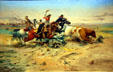 The Herd Quitter painting by Charles Marion Russell at Montana Historical Society museum. Helena, MT.
