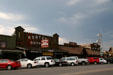 Frontier architecture of Montana Outpost. West Yellowstone, MT.