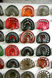 Collection of tractor seats at Aurora Plainsman Museum. Aurora, NE.