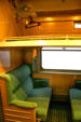 Union Pacific Pullman car seats & drop-down berth at Durham Western Heritage Museum. Omaha, NE.