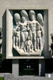 Family sculpture on state building opposite State Capitol. Lincoln, NE