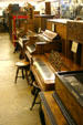 Collection of pianos at Warp Pioneer Village. Minden, NE.