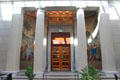 Entrance to original museum building now in atrium at Currier Museum of Art. Manchester, NH.