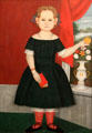 Emily Moulton portrait by Samuel Miller of Boston at Currier Museum of Art. Manchester, NH.