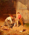 Force & Skill painting by Charles Caleb Ward of New Brunswick, Canada at Currier Museum of Art. Manchester, NH.