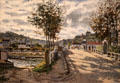The Seine at Bougival painting by Claude Monet at Currier Museum of Art. Manchester, NH.