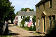 Along Jefferson Street with Rider-Wood house closest at Strawbery Banke. Portsmouth, NH.