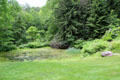 Garden lichens at Stickley Museum at Craftsman Farms. Morris Plains, NJ.