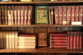Arts & Crafts book cover designs at Stickley Museum at Craftsman Farms. Morris Plains, NJ.