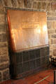 Second living room fireplace at Stickley Museum at Craftsman Farms. Morris Plains, NJ.