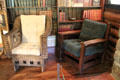 Arts & Crafts arm chairs at Stickley Museum at Craftsman Farms. Morris Plains, NJ.