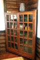 Oak corner cabinet by Craftsman Workshops of Eastwood, NY at Stickley Museum at Craftsman Farms. Morris Plains, NJ