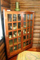 Oak corner cabinet by Craftsman Workshops of Eastwood, NY at Stickley Museum at Craftsman Farms. Morris Plains, NJ.