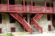 Old Barracks Museum outside staircase. Trenton, NJ.