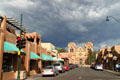 St Francis Cathedral at end of East San Francisco St. Santa Fe, NM.