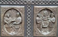 Cathedral is blessed & statue unveiled on panels of St. Francis Cathedral bronze door. Santa Fe, NM.