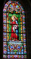 St Andrew stained glass window in St Francis Cathedral. Santa Fe, NM.