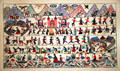 Embroidered village scene from Peru at Museum of International Folk Art. Santa Fe, NM.