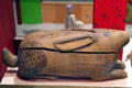 Carved wooden rabbit in Girard wing at Museum of International Folk Art. Santa Fe, NM.