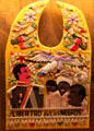 Folk art Libertad de los Negros embroidery in Girard wing at Museum of International Folk Art. Santa Fe, NM.